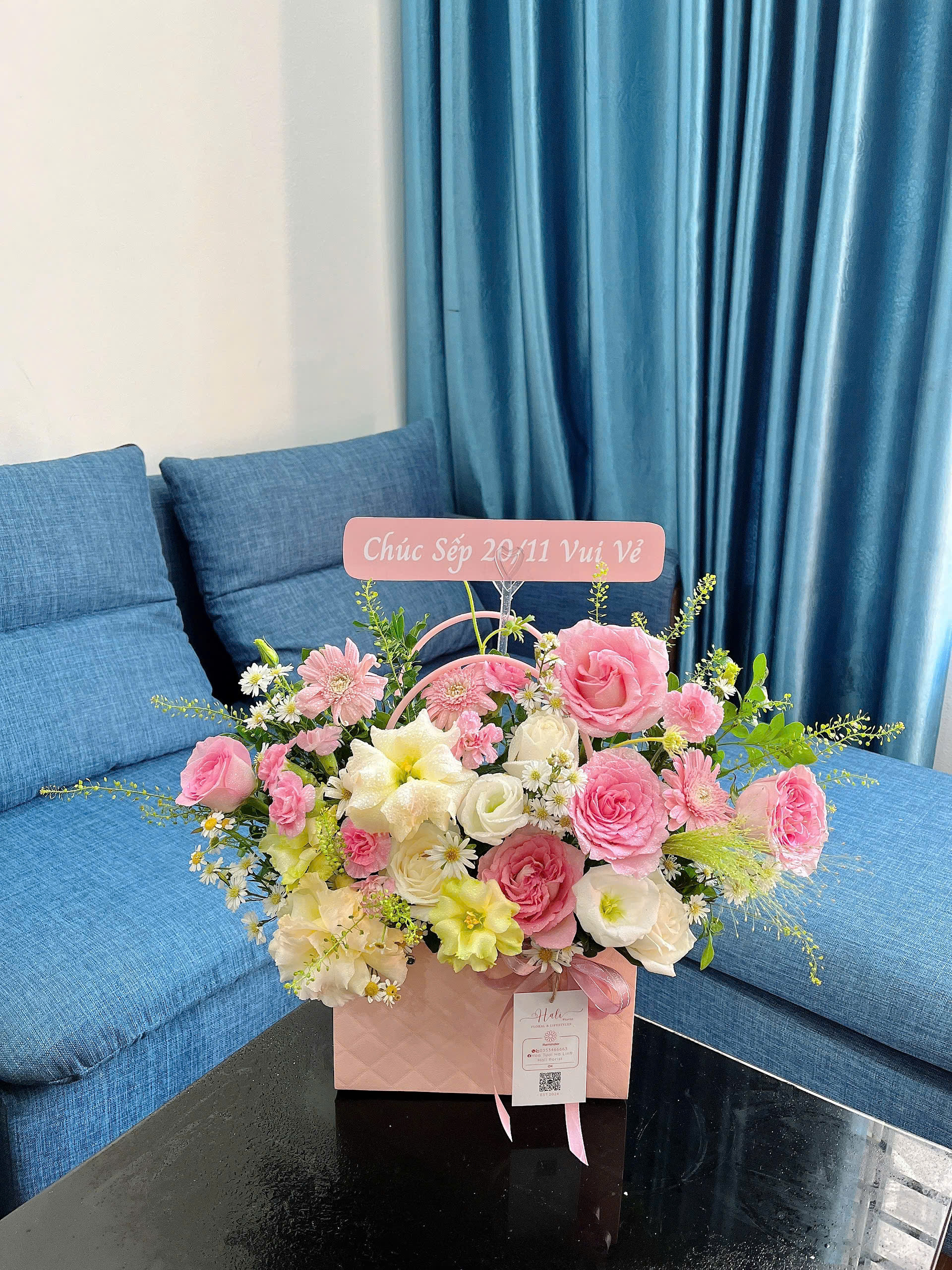 Giỏ Hoa Khai Trương - HNA.GHKT6