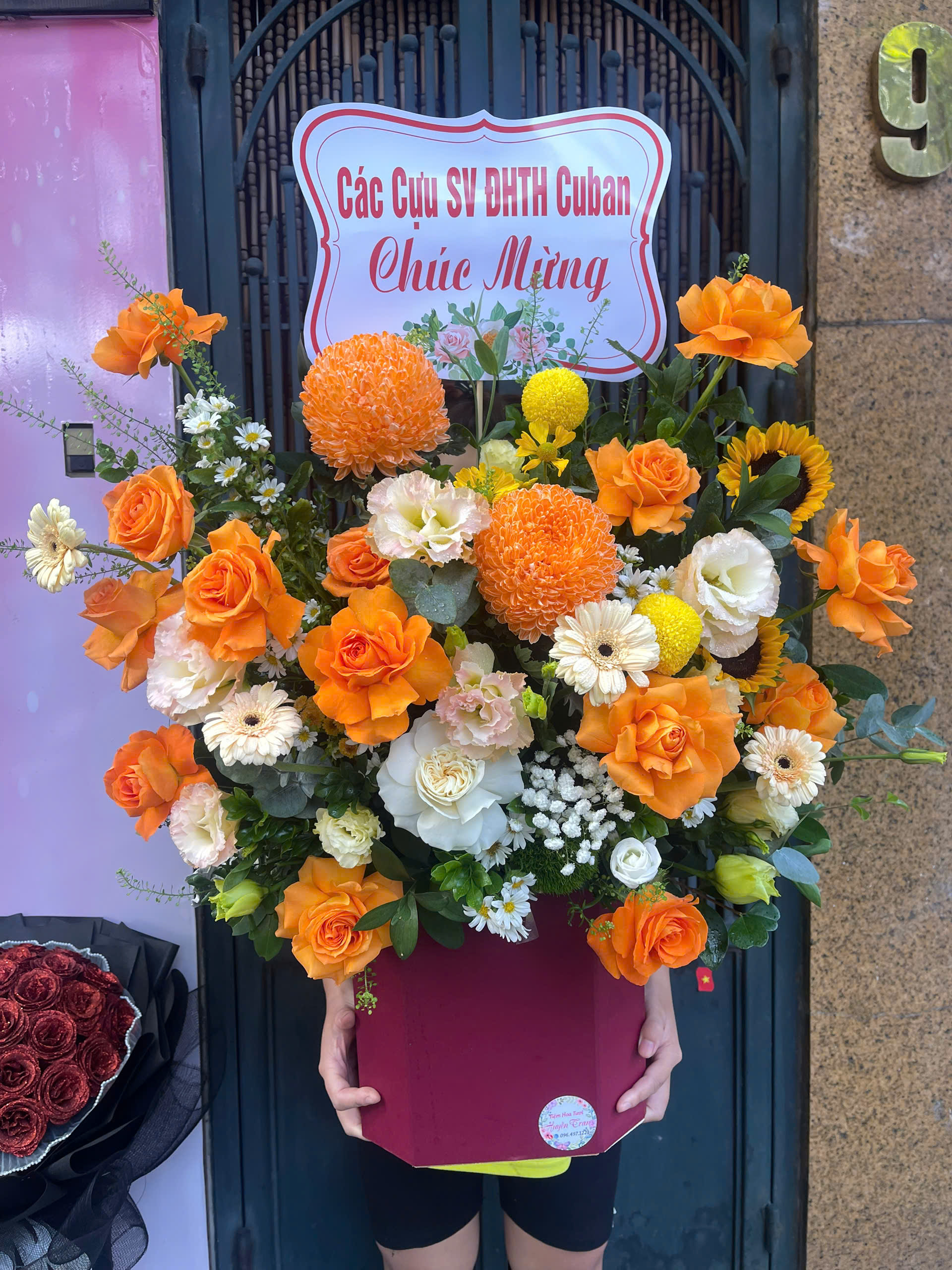 Giỏ Hoa Khai Trương - HNA.GHKT25