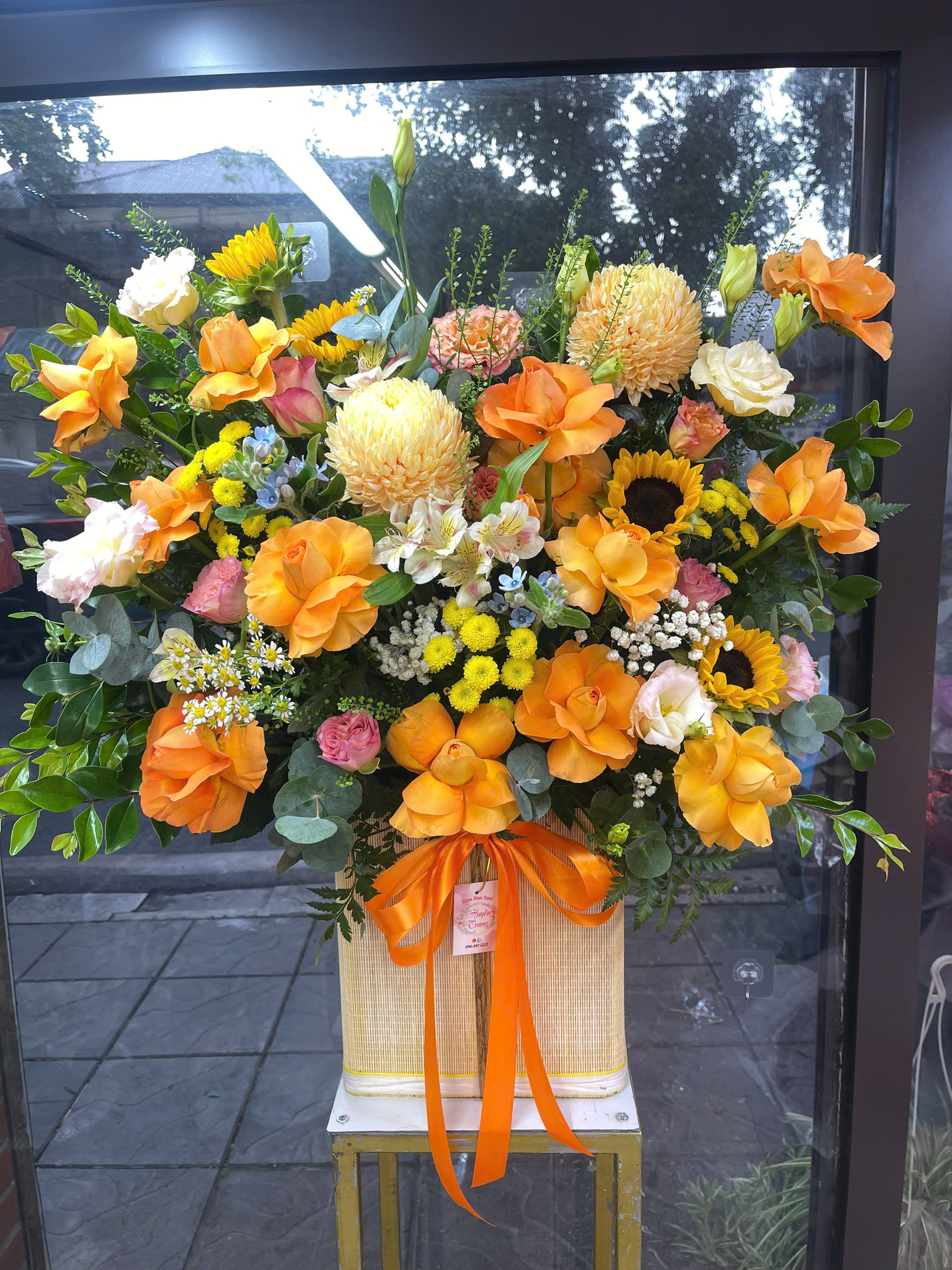 Giỏ Hoa Khai Trương - HNA.GHKT34