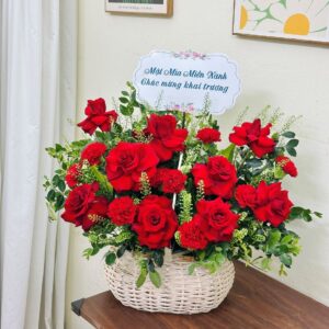 Lẵng Hoa Chúc Mừng - HNA.LHSNM6